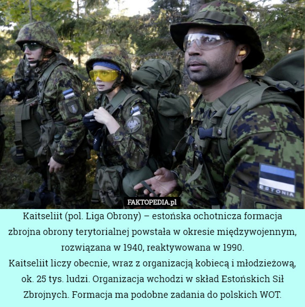 Kaitseliit (pol. Liga Obrony) – estońska ochotnicza formacja zbrojna obrony terytorialnej powstała w okresie międzywojennym, rozwiązana w 1940, reaktywowana w 1990.
Kaitseliit liczy obecnie, wraz z organizacją kobiecą i młodzieżową, ok. 25 tys. ludzi. Organizacja wchodzi w skład Estońskich Sił Zbrojnych. Formacja ma podobne zadania do polskich WOT. 