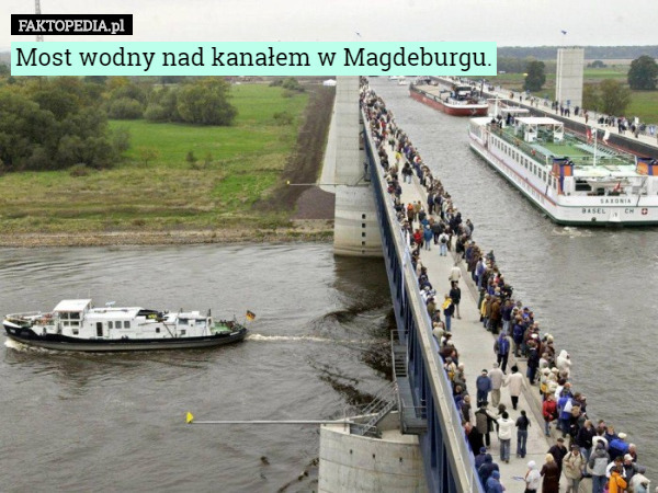Most wodny nad kanałem w Magdeburgu. 