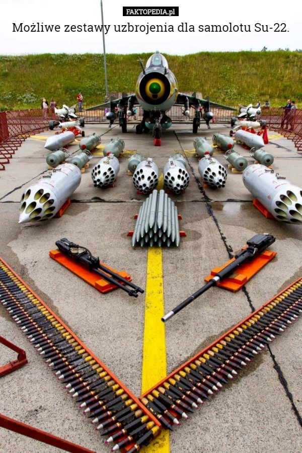 Możliwe zestawy uzbrojenia dla samolotu Su-22. 