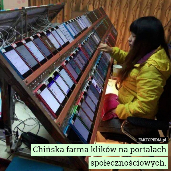 Chińska farma klików na portalach społecznościowych. 