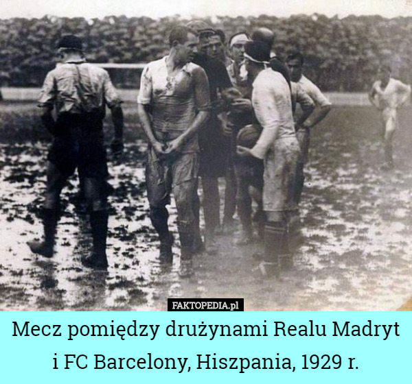 Mecz pomiędzy drużynami Realu Madryt i FC Barcelony, Hiszpania, 1929 r. 