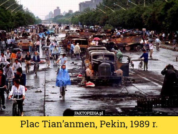 Plac Tian’anmen, Pekin, 1989 r. 