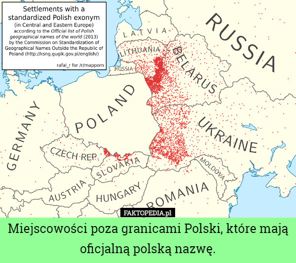 Miejscowości poza granicami Polski, które mają oficjalną polską nazwę. 