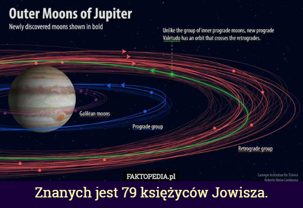 Znanych jest 79 księżyców Jowisza. 