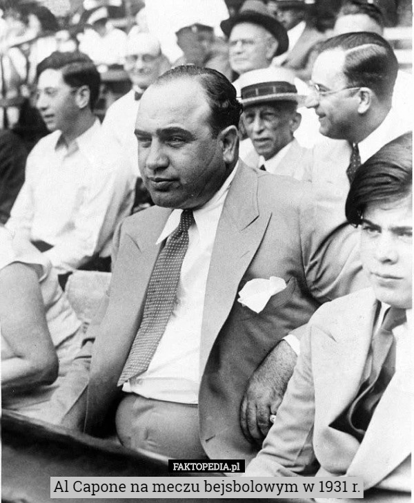 Al Capone na meczu bejsbolowym w 1931 r. 