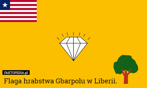 Flaga hrabstwa Gbarpolu w Liberii. 
