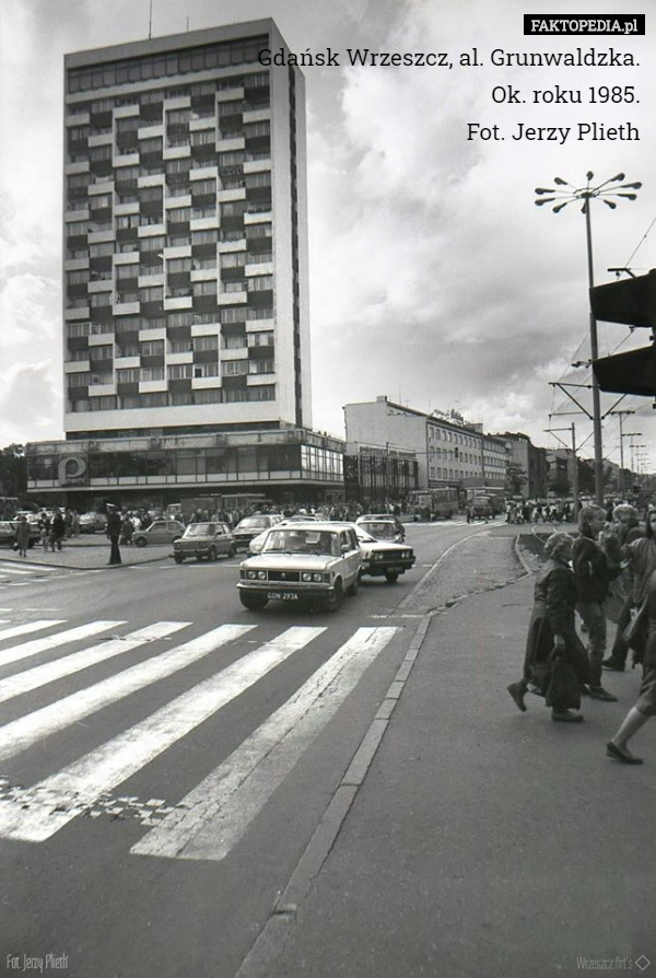 Gdańsk Wrzeszcz, al. Grunwaldzka.
Ok. roku 1985.
Fot. Jerzy Plieth 