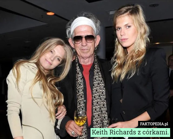 Keith Richards z córkami. 