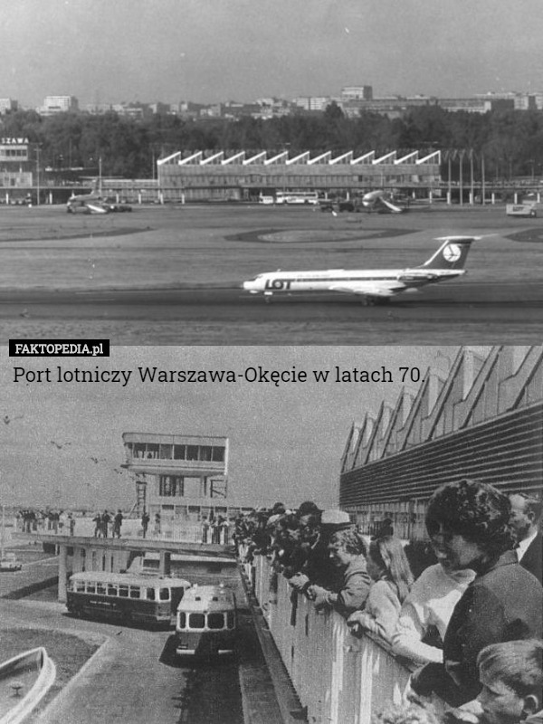 Port lotniczy Warszawa-Okęcie w latach 70. 