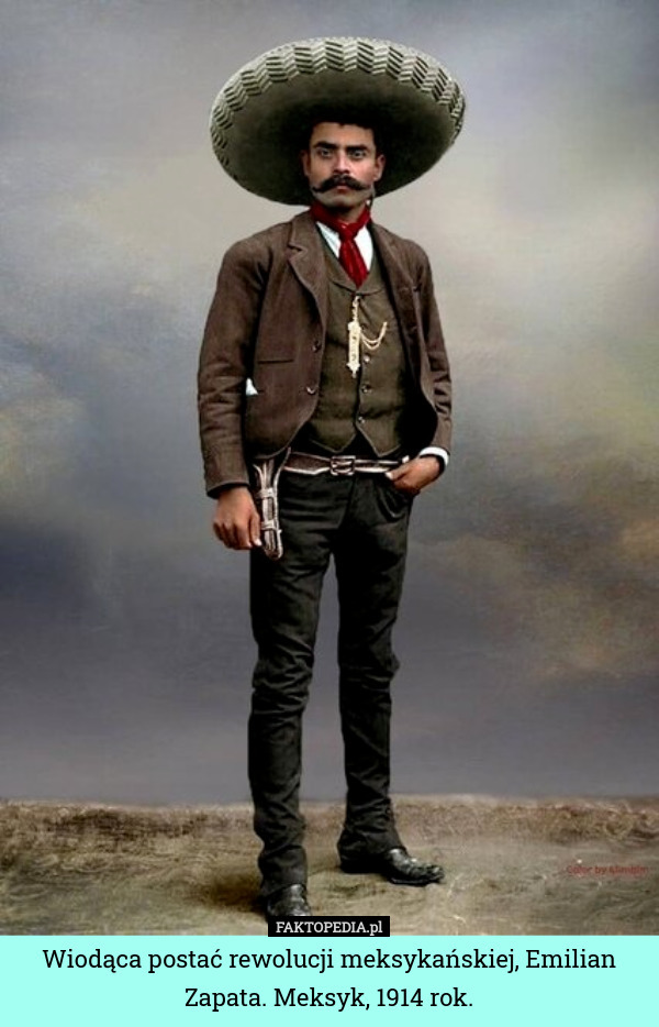 Wiodąca postać rewolucji meksykańskiej, Emilian Zapata. Meksyk, 1914 rok. 