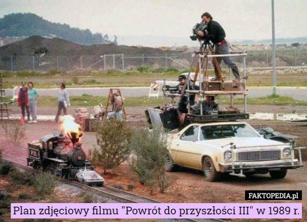 Plan zdjęciowy filmu "Powrót do przyszłości III" w 1989 r. 