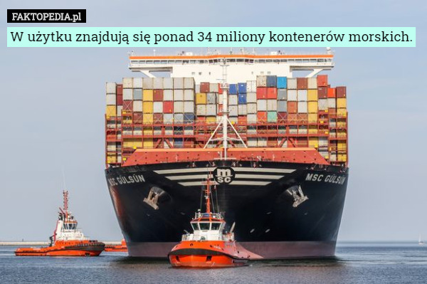 W użytku znajdują się ponad 34 miliony kontenerów morskich. 