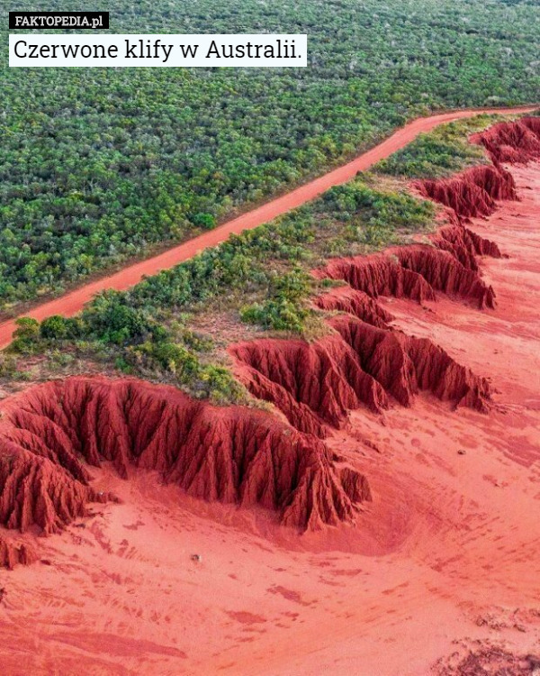 Czerwone klify w Australii. 