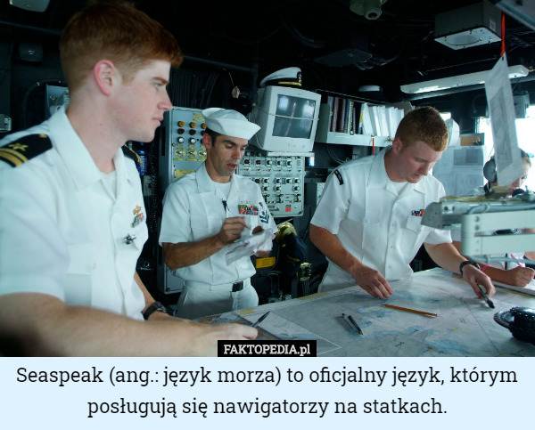 Seaspeak (ang.: język morza) to oficjalny język, którym posługują się nawigatorzy na statkach. 