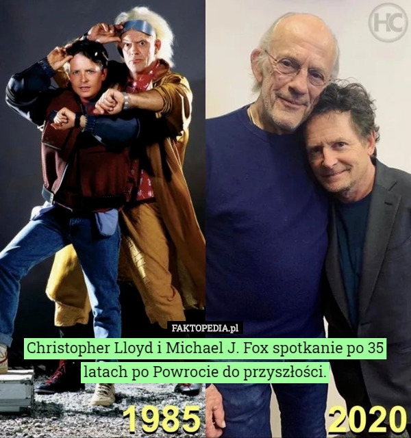 Christopher Lloyd i Michael J. Fox spotkanie po 35 latach po Powrocie do przyszłości. 