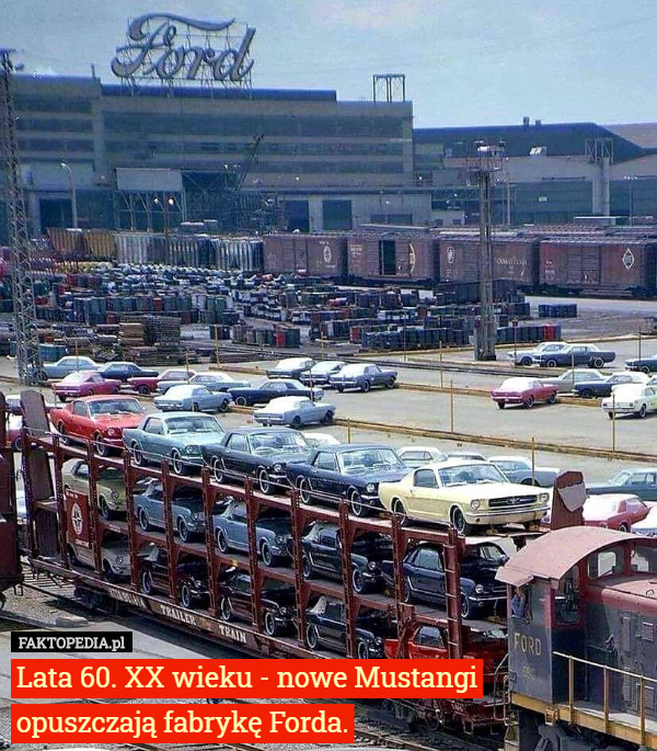 Lata 60. XX wieku - nowe Mustangi opuszczają fabrykę Forda. 
