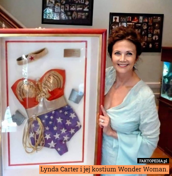 Lynda Carter i jej kostium Wonder Woman. 