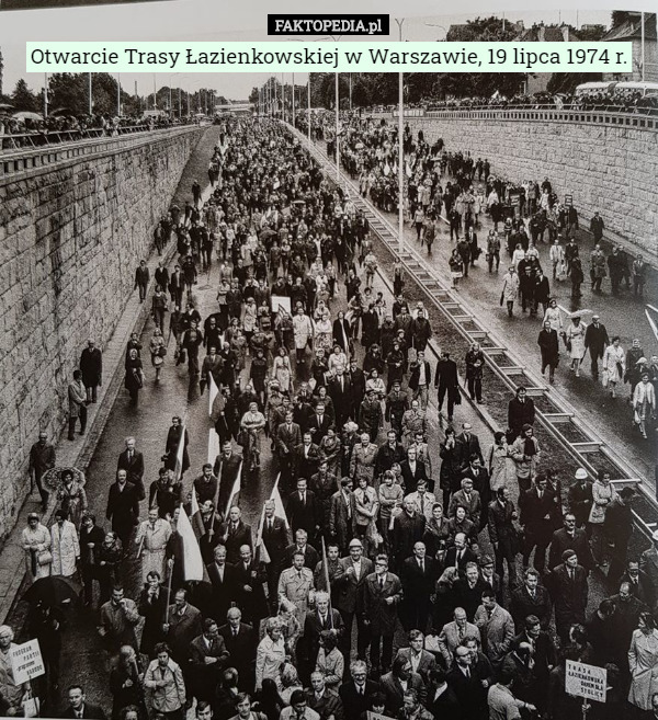 Otwarcie Trasy Łazienkowskiej w Warszawie, 19 lipca 1974 r. 