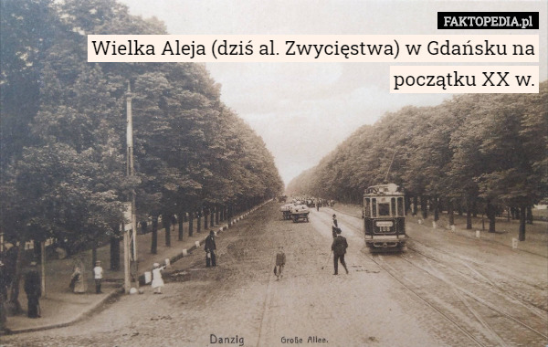 Wielka Aleja (dziś al. Zwycięstwa) w Gdańsku na początku XX w. 