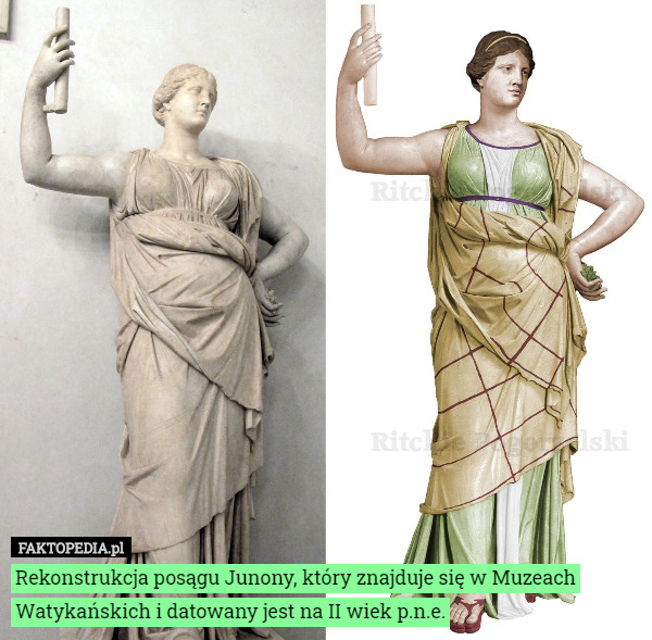 Rekonstrukcja posągu Junony, który znajduje się w Muzeach Watykańskich i datowany jest na II wiek p.n.e. 
