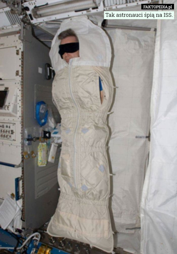 Tak astronauci śpią na ISS. 