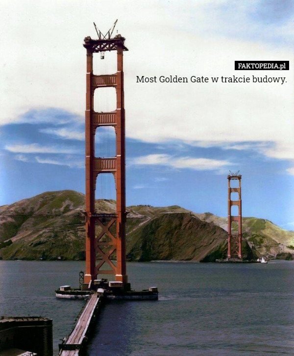Most Golden Gate w trakcie budowy. 