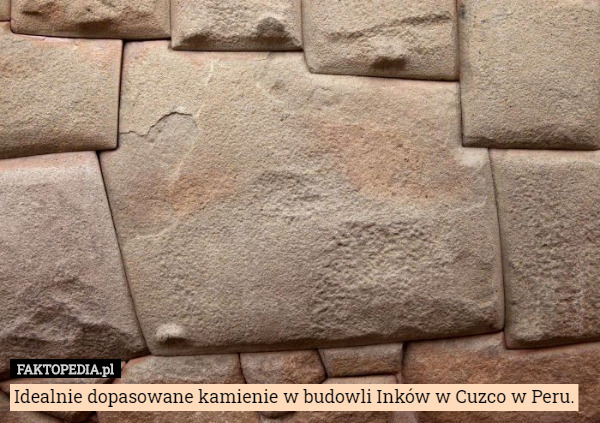 Idealnie dopasowane kamienie w budowli Inków w Cuzco w Peru. 