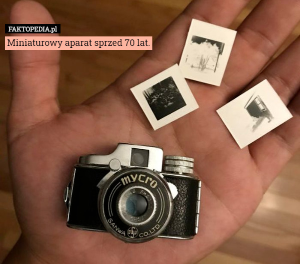 Miniaturowy aparat sprzed 70 lat. 