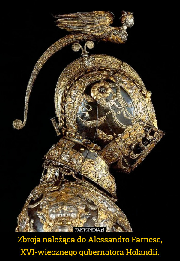 Zbroja należąca do Alessandro Farnese, XVI-wiecznego gubernatora Holandii. 