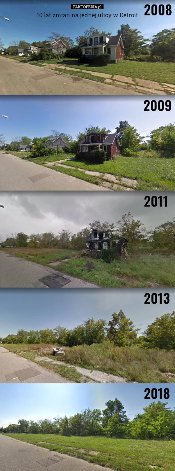 10 lat zmian na jednej ulicy w Detroit 