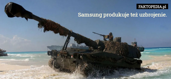 Samsung produkuje też uzbrojenie. 