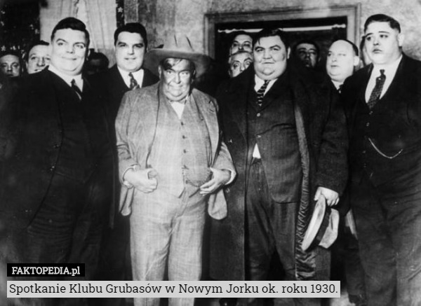 Spotkanie Klubu Grubasów w Nowym Jorku ok. roku 1930. 