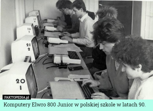 Komputery Elwro 800 Junior w polskiej szkole w latach 90. 