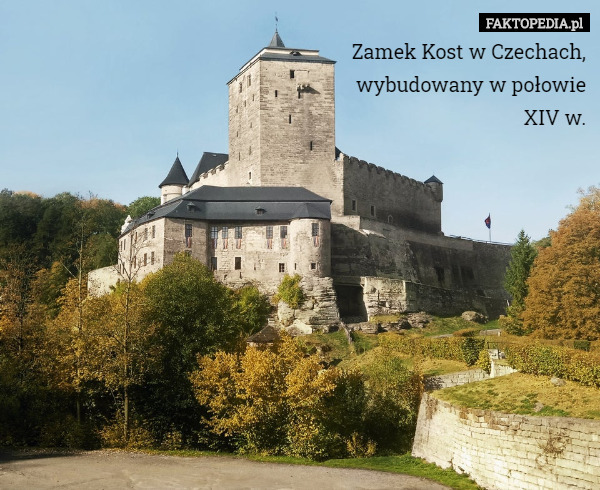 Zamek Kost w Czechach,
wybudowany w połowie XIV w. 
