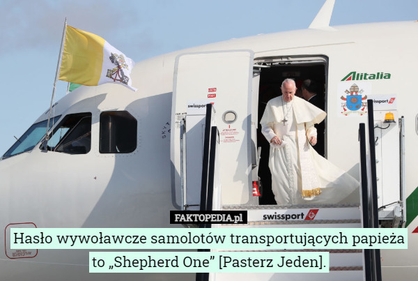 Hasło wywoławcze samolotów transportujących papieża to „Shepherd One” [Pasterz Jeden]. 
