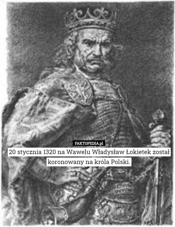 20 stycznia 1320 na Wawelu Władysław Łokietek został koronowany na króla Polski. 