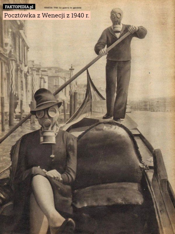 Pocztówka z Wenecji z 1940 r. 