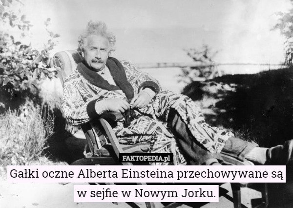 Gałki oczne Alberta Einsteina przechowywane są w sejfie w Nowym Jorku. 