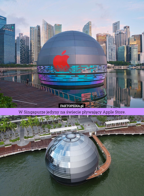W Singapurze jedyny na świecie pływający Apple Store. 