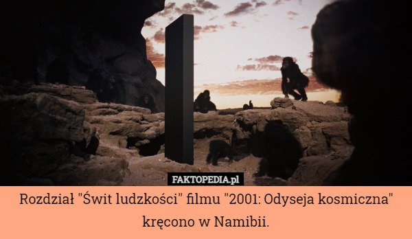 Rozdział "Świt ludzkości" filmu "2001: Odyseja kosmiczna" kręcono w Namibii. 