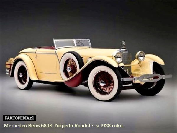 Mercedes Benz 680S Torpedo Roadster z 1928 roku. 
