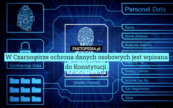 W Czarnogórze ochrona danych osobowych jest wpisana do Konstytucji. 