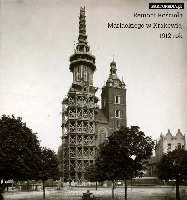 Remont Kościoła Mariackiego w Krakowie, 1912 rok 