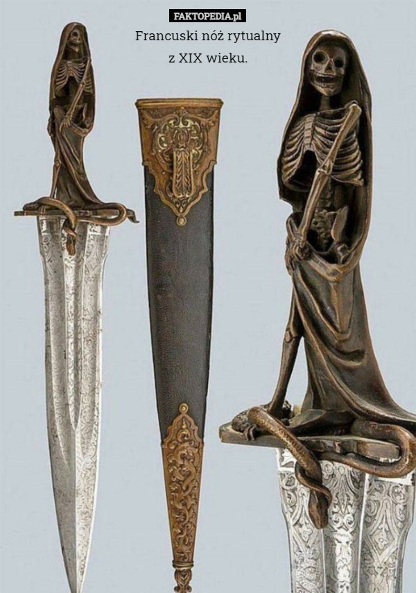Francuski nóż rytualny
z XIX wieku. 