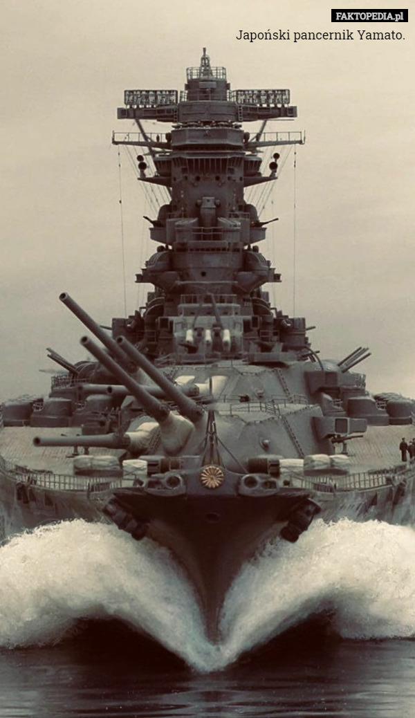 Japoński pancernik Yamato. 