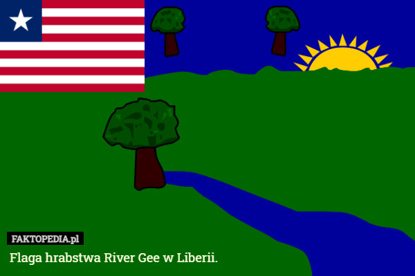 Flaga hrabstwa River Gee w Liberii. 
