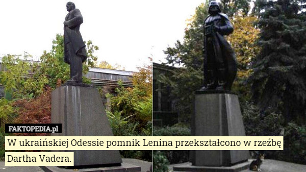 W ukraińskiej Odessie pomnik Lenina przekształcono w rzeźbę Dartha Vadera. 