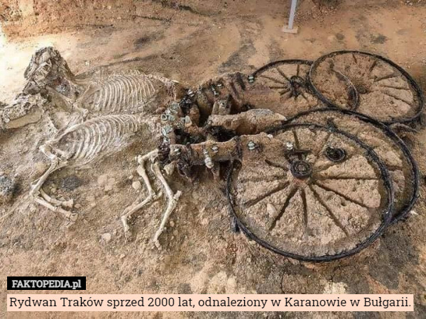 Rydwan Traków sprzed 2000 lat, odnaleziony w Karanowie w Bułgarii. 