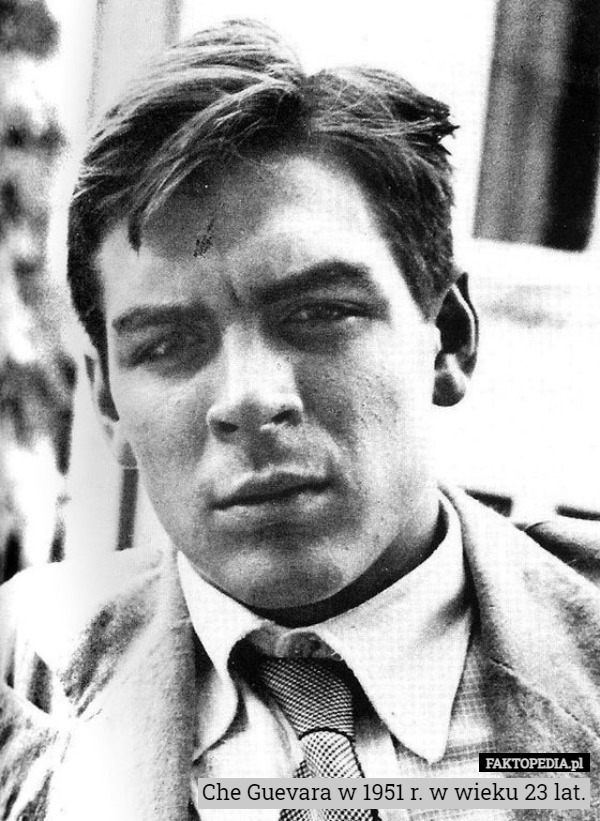 Che Guevara w 1951 r. w wieku 23 lat. 