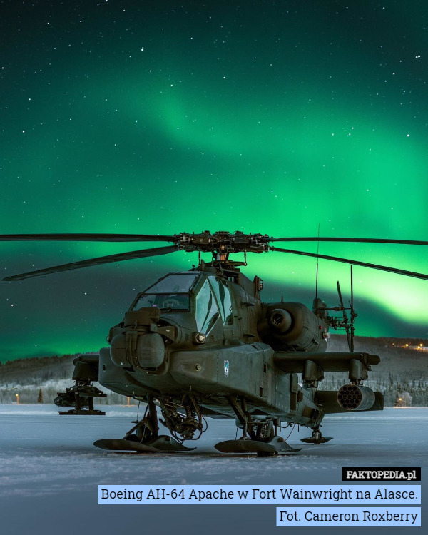Boeing AH-64 Apache w Fort Wainwright na Alasce.
Fot. Cameron Roxberry 